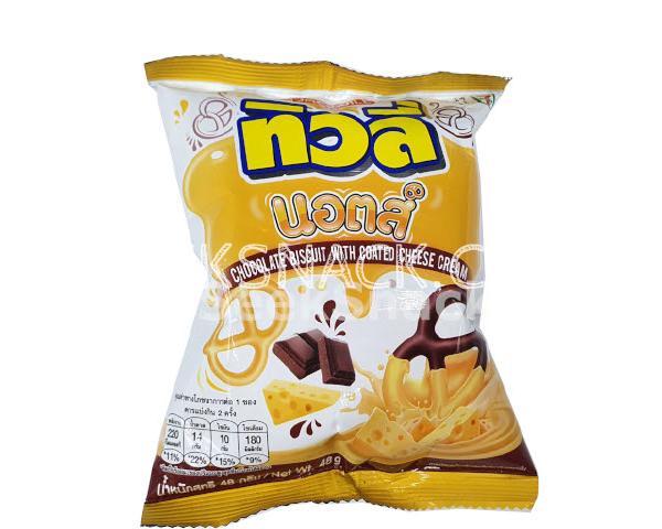 Chocolate biscuit with coated cheese cream Tivoli Knots Brand