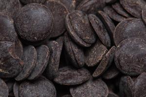 Discs of pure cocoa mass, sold as 100% unsweetened chocolate
