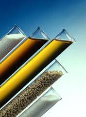 Test tubes of lecithin, one of the most common food additives