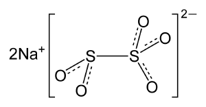 Structure of sodium metabisulphite