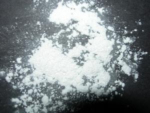 Talc ground into a fine white powder