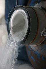 Liquid nitrogen; as a gas it fills snack bags