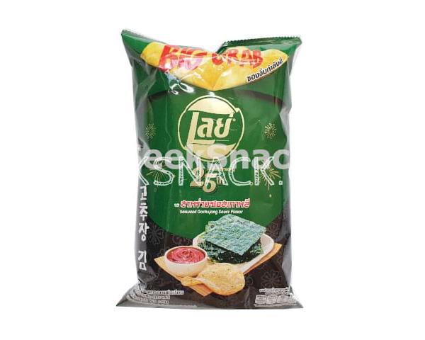 Lay's Flat Potato Chip Seaweed Gochujang Sauce Flavor