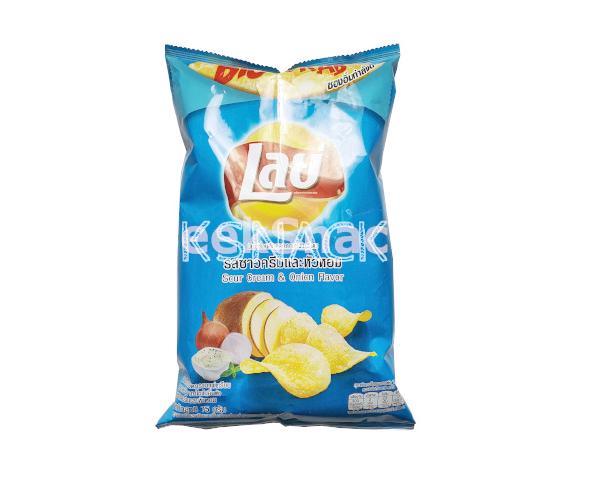 Lay's Flat Potato Chips Sour Cream & Onion Flavor
