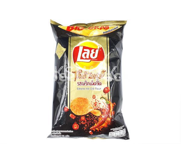 Lay's Flat Potato Chips Extreme Hot Chili Flavor