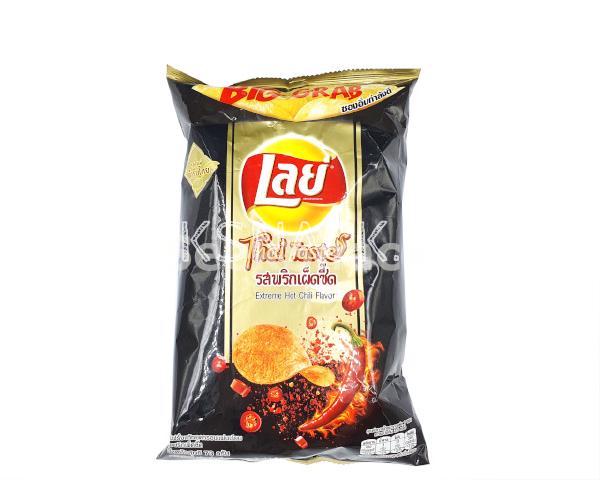 Lay's Flat Potato Chips Extreme Hot Chili Flavor