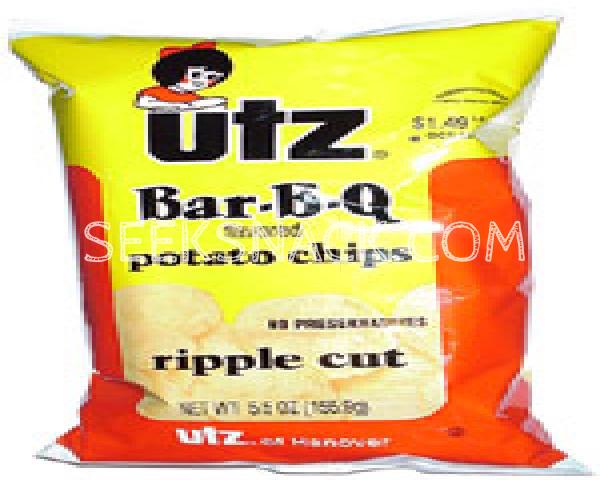 Utz Bar-B-Q Ripple Cut Potato Chips