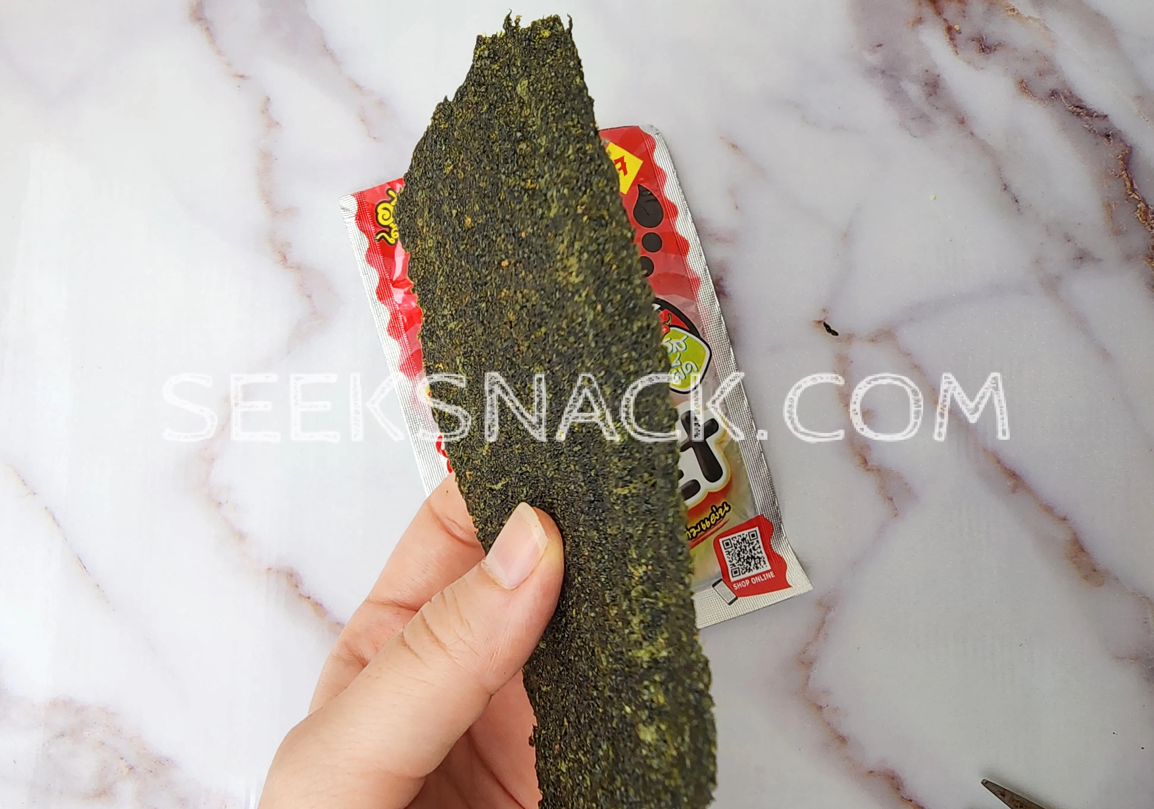 Inside Taokaenoi Crispy Seaweed Big Sheet Spicy Flavour
